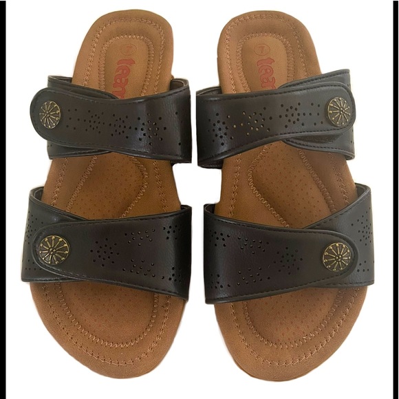 Women’s Orthopedic Low Wedge Adjustable Sandals Anti Skid Platform - Picture 1 of 5